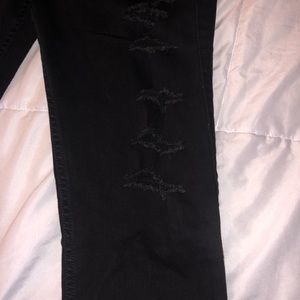 Black Hollister Ripped Bootcut Jeans (NWOT)